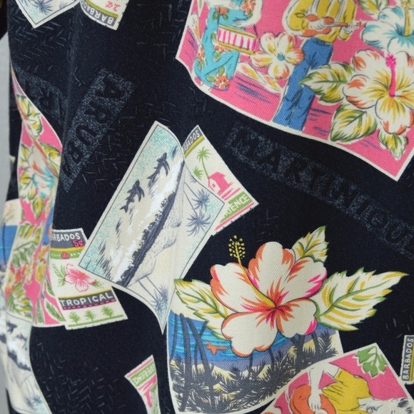 Vintage Island Traders Short Sleeve Button Down Tropical Rayon Shirt, Small - Picture 5 of 8